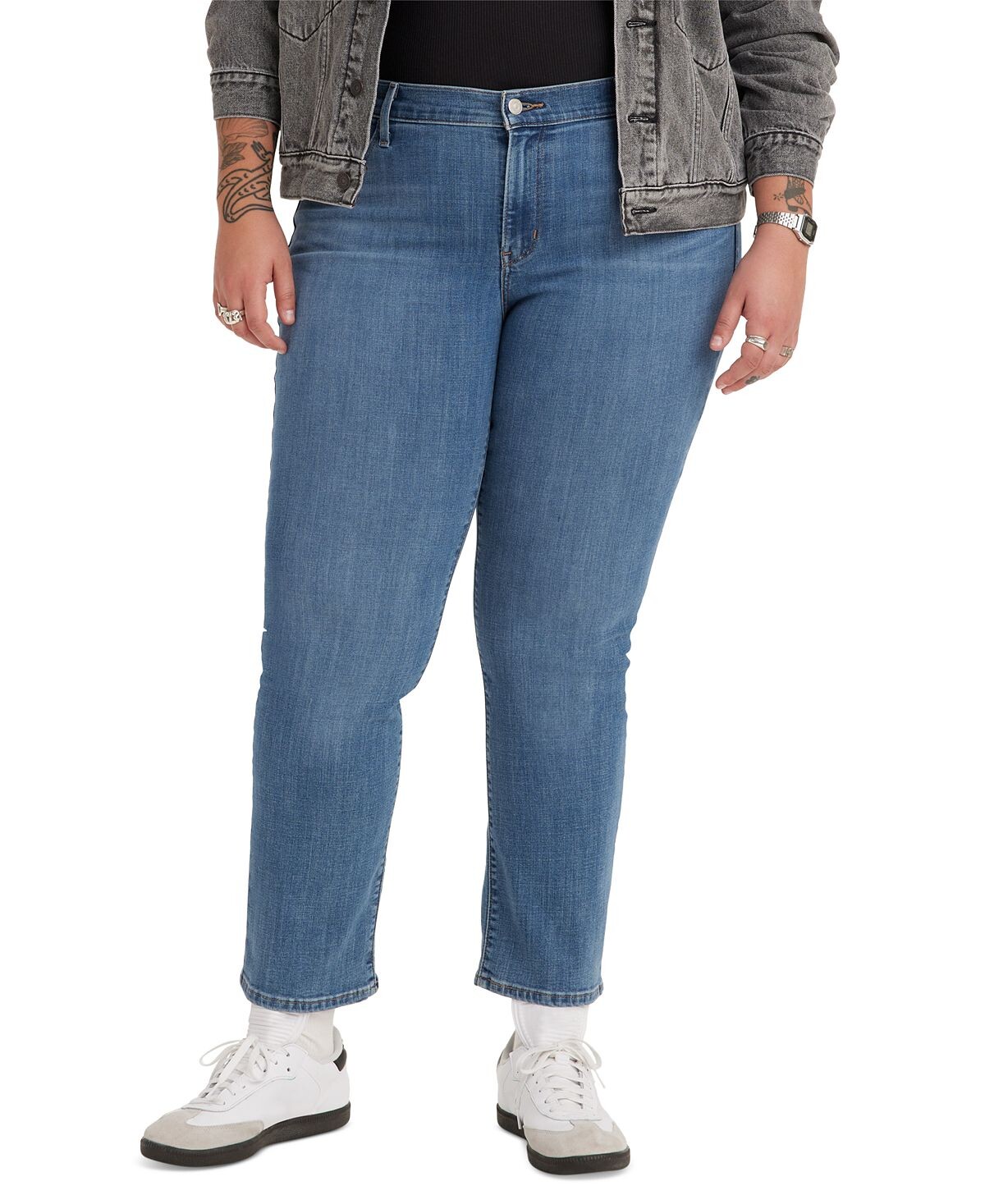 

Модные классические прямые джинсы больших размеров Levi's, мульти