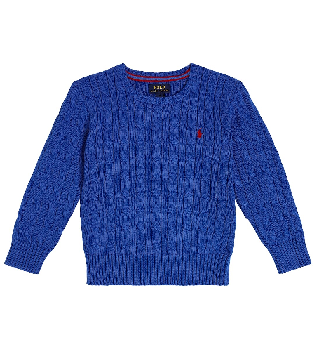 

Хлопковый свитер косой вязки Polo Ralph Lauren, синий