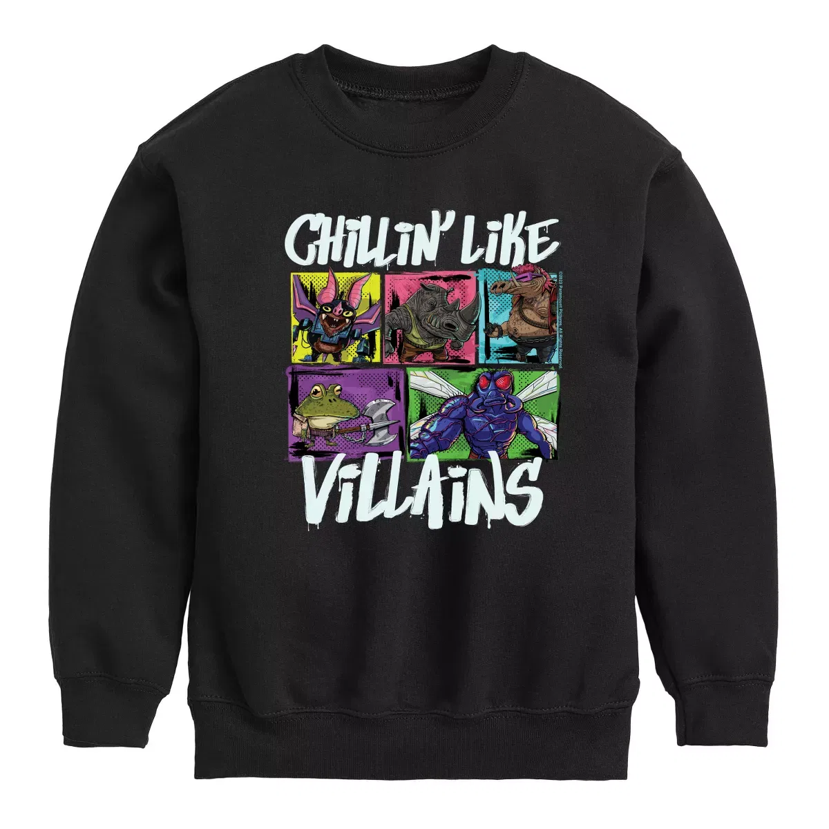 Детский свитшот для мальчиков с принтом Chillin Like Villains Teenage Mutant Ninja Turtles, Black