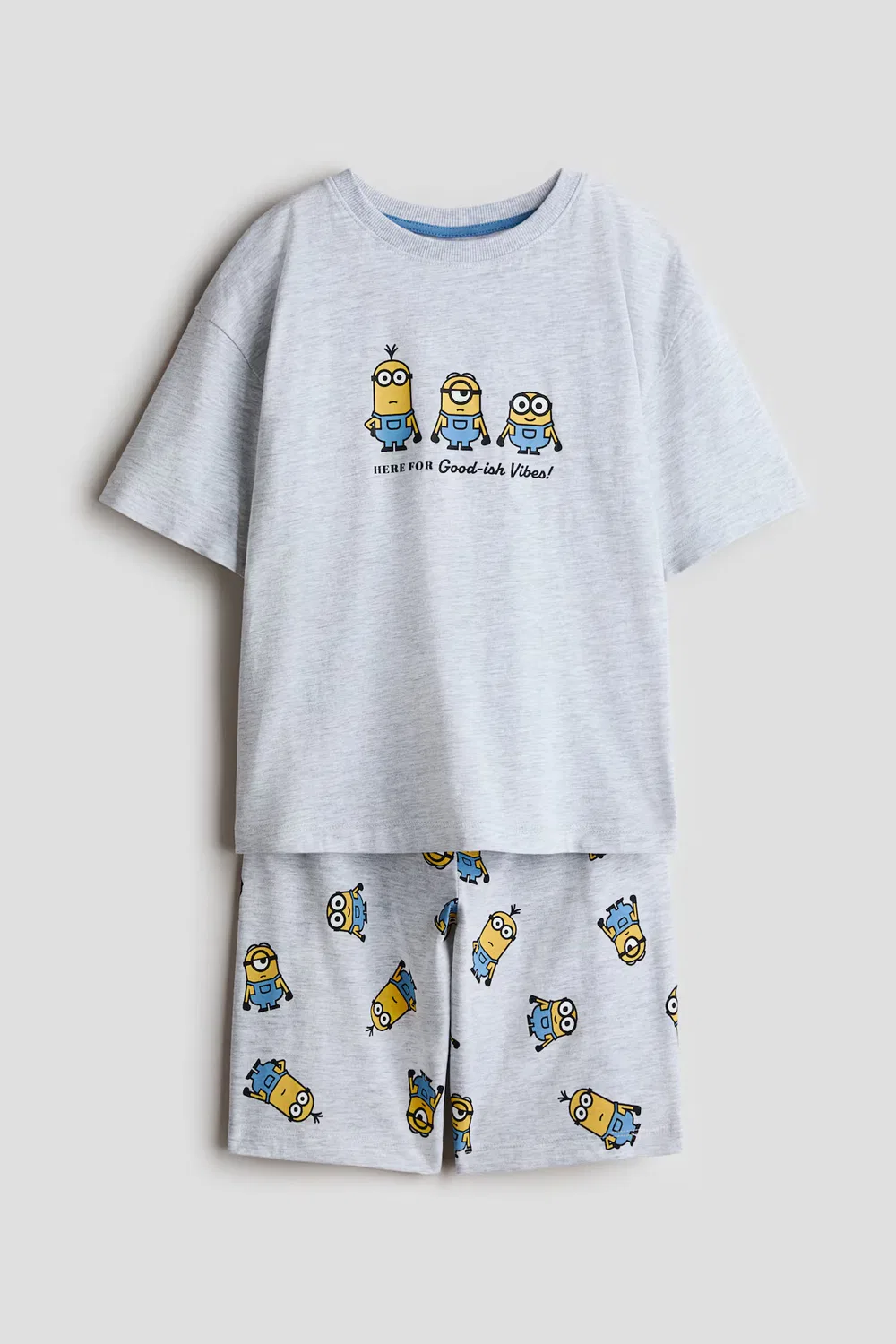 Пижама из набивного хлопка H&M, Hellgraumeliert/Minions