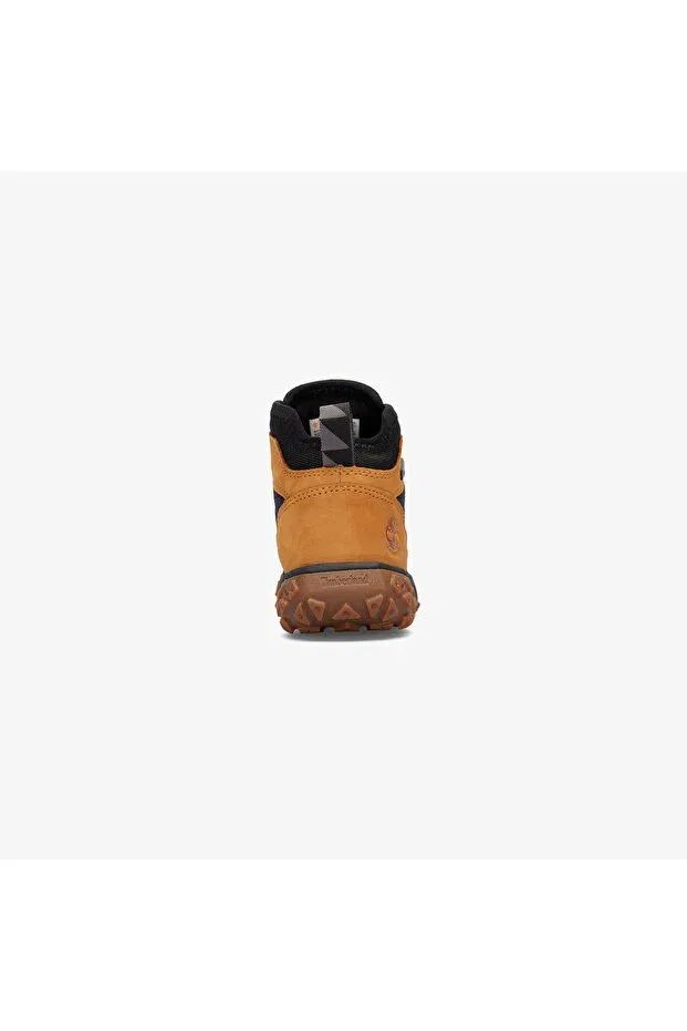 Детские ботинки для девочек с водонепроницаемой пропиткой Greenstride Motion 6 Mid Bungee Waterpro Timberland, Tb1a649c-2311-Wheat — фото 2