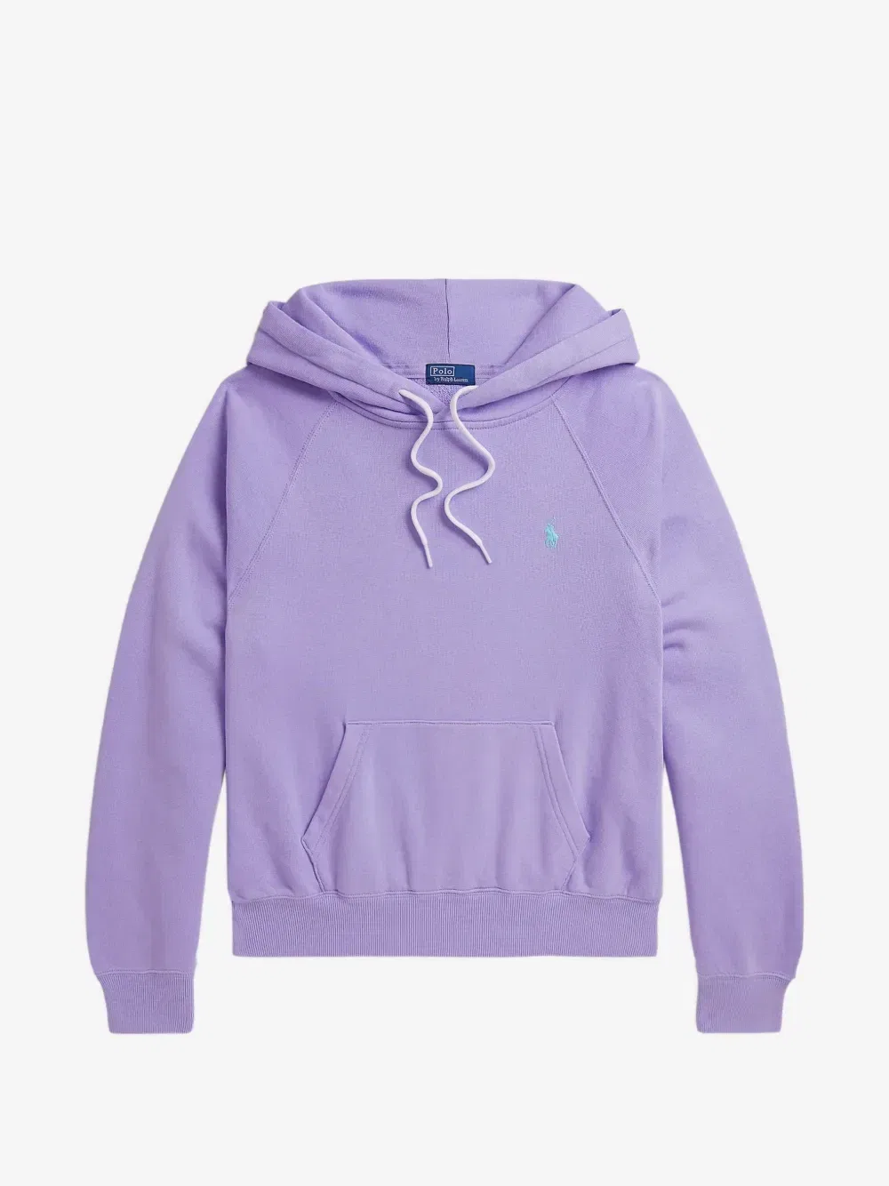 Укороченнле легкое флисовое худи POLO RALPH LAUREN, фиолетовый