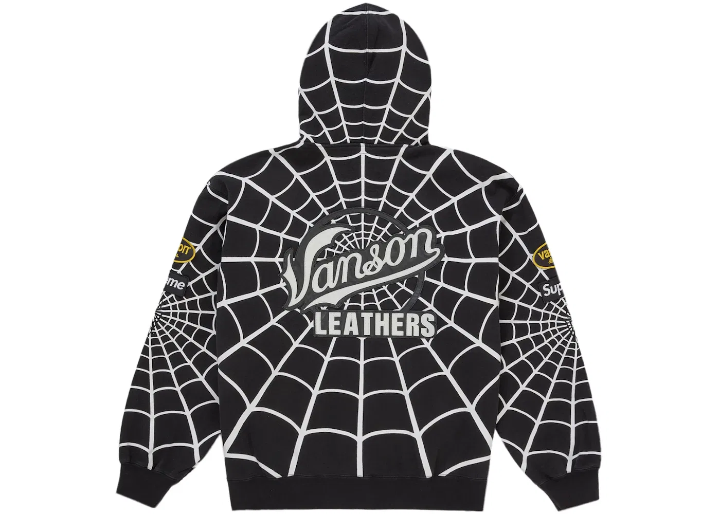 Мужская худи на молнии с принтом Spider-Man Vanson Leathers Supreme, Black — фото 2