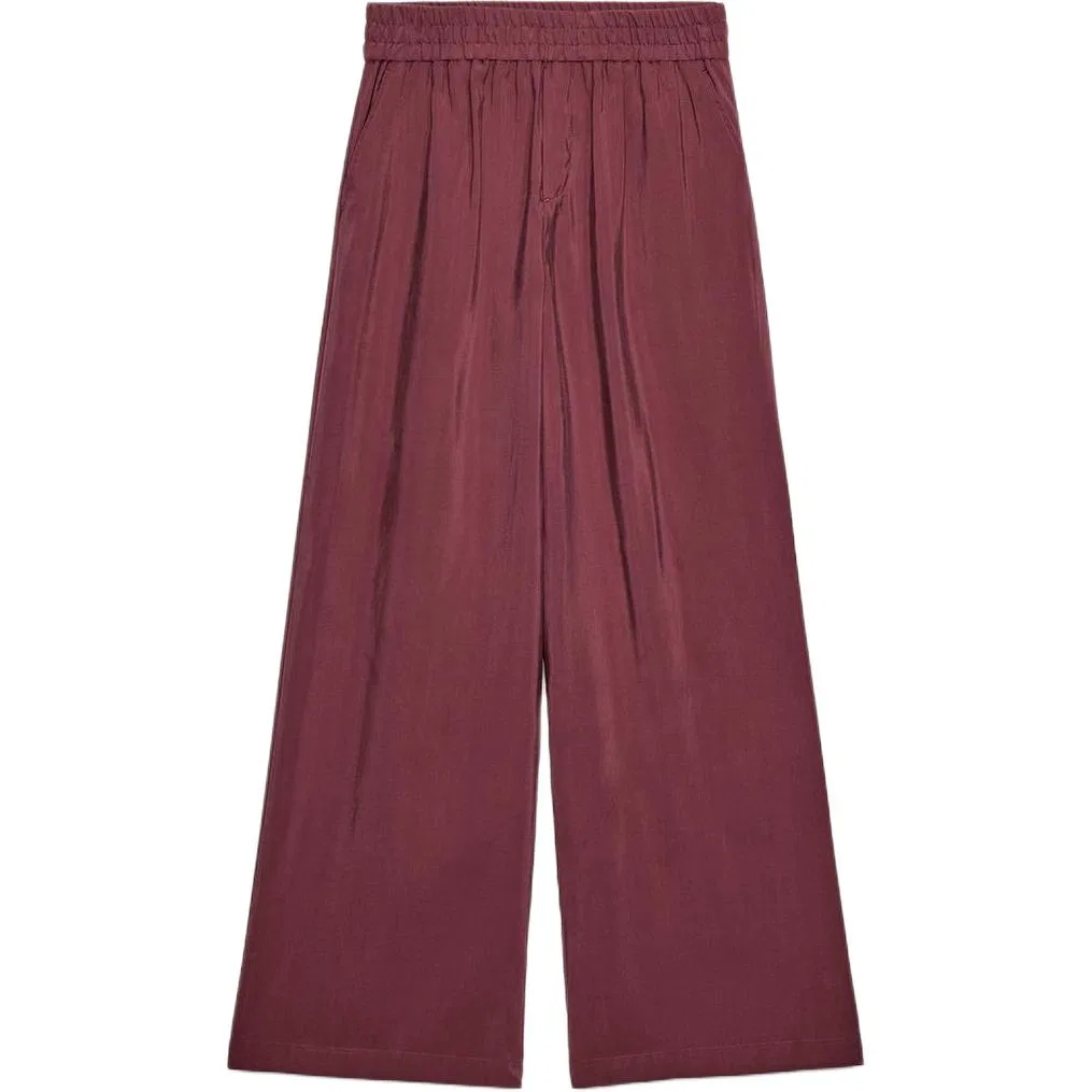 Женские брюки свободного кроя Dark Brick Red ZARA, Темно-кирпичный