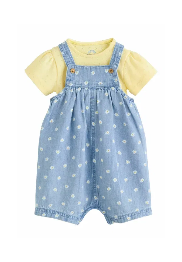 Комплект из топа и шорт с цветочным принтом Regular fit 2 piece set - body Next, Denim Blue Daisy, голубой