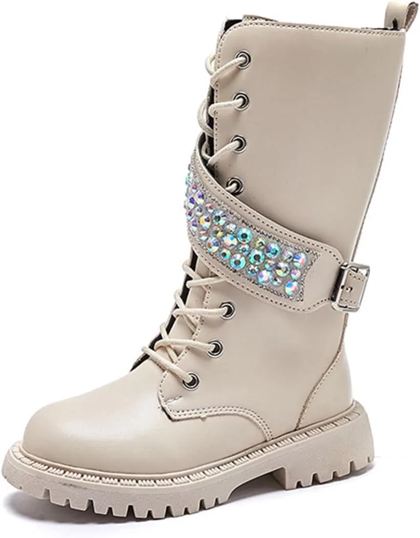 Детские сапоги для девочек на молнии BININBOX, Beige