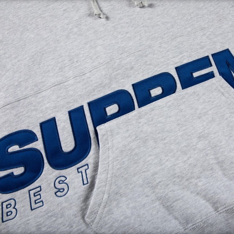 Толстовка Supreme Best Of The Best Hooded Sweatshirt 'Ash Grey', серый — фото 3