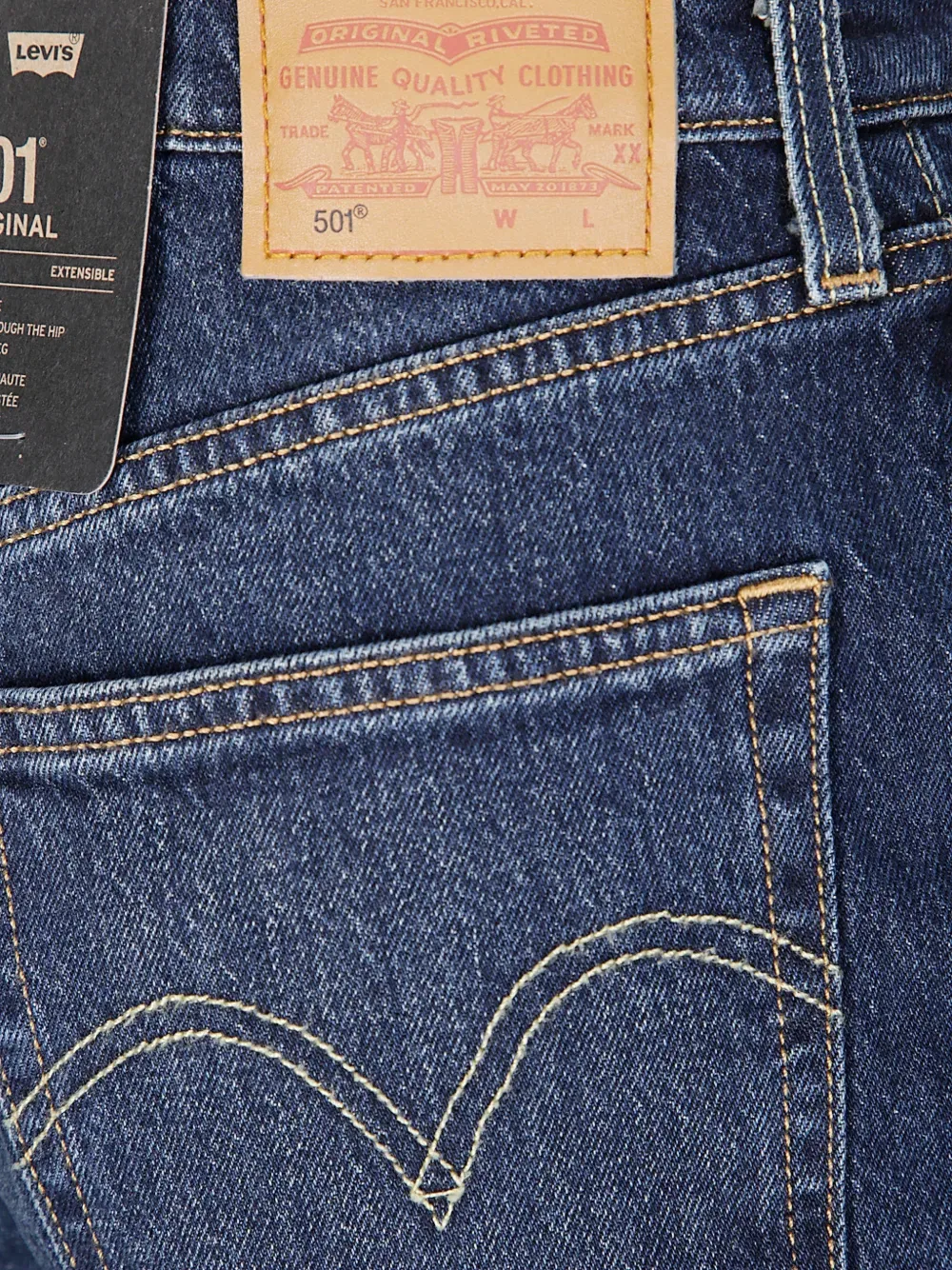 Джинсы прямые 501 Levi's, цвет Indigo Blue — фото 3