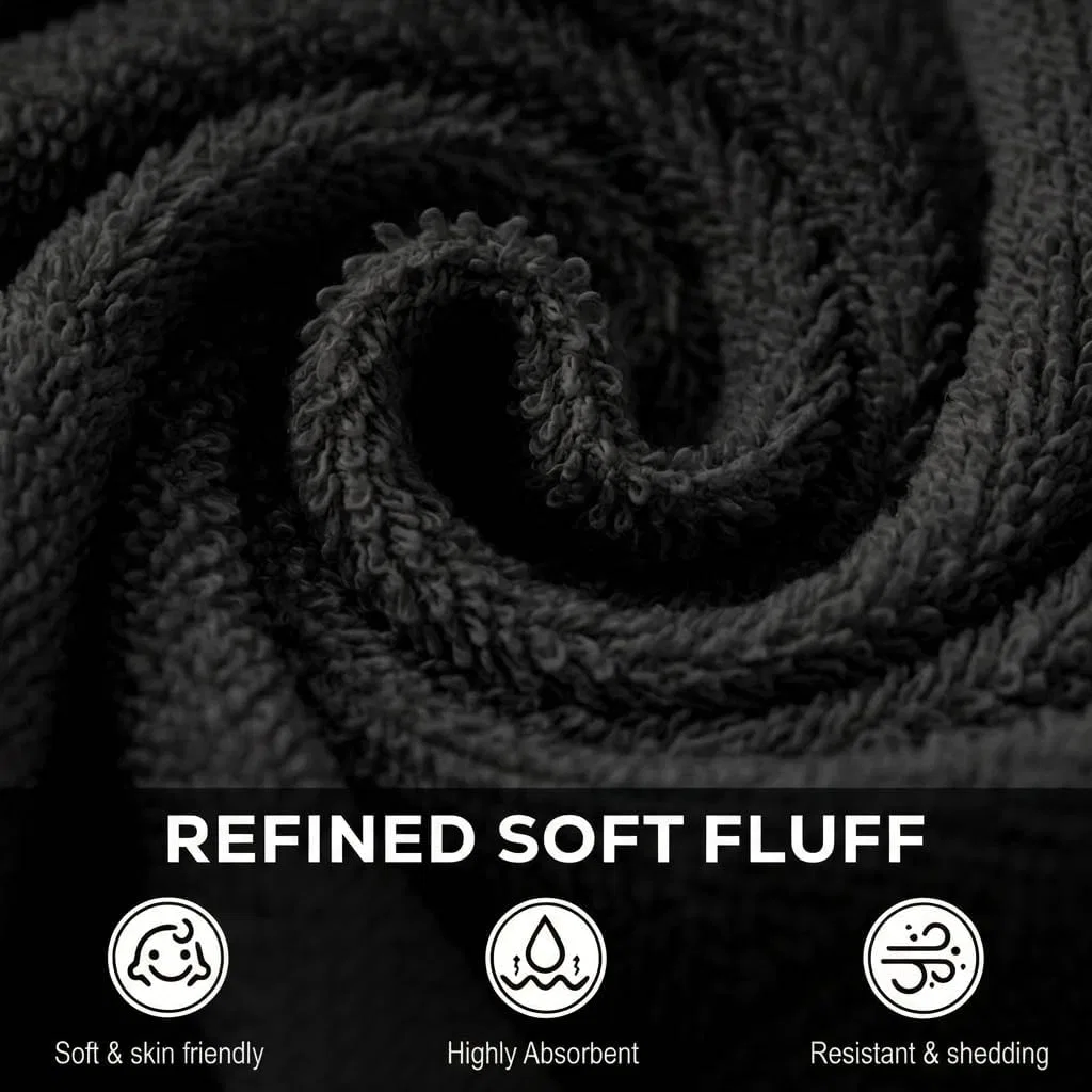 Набор Washcloth, 60 шт, Utopia Towels, 30x30 см, Black — фото 4