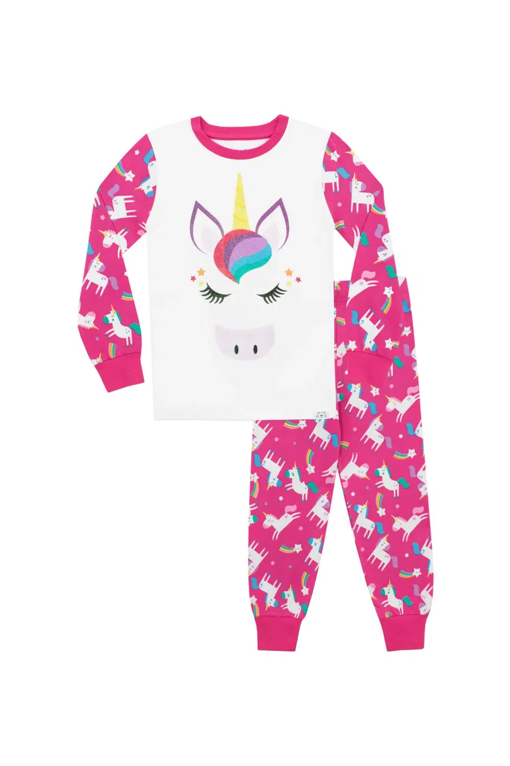 Детская пижама с принтом Unicorn Face, Harry Bear, Pink