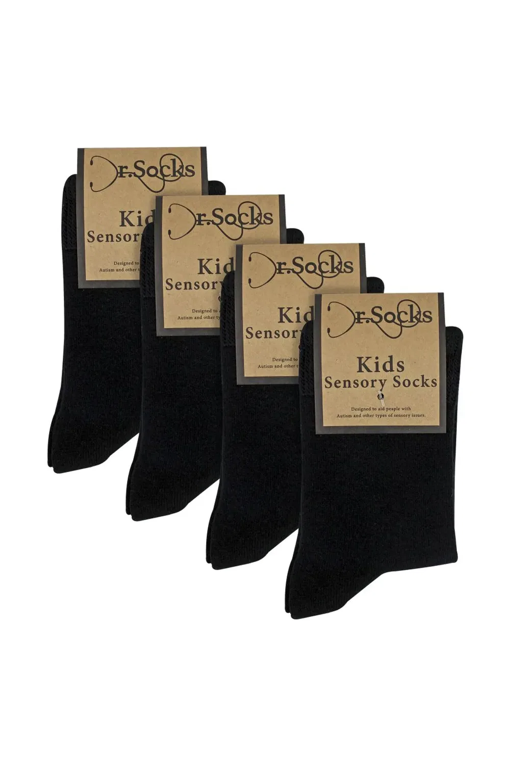 Комплект из 4 пар носков из бамбука сенсорные мягкие дышащие Dr.Socks, Black — фото 2