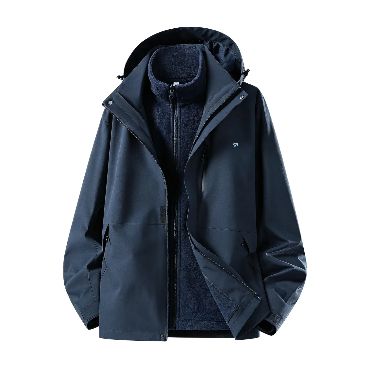 Детский ветрозащитный худи с капюшоном и съемными элементами Windbreaker Jackets Unisex Hooded Detachable Moderate Straight Fit WARRIOR — фото 3