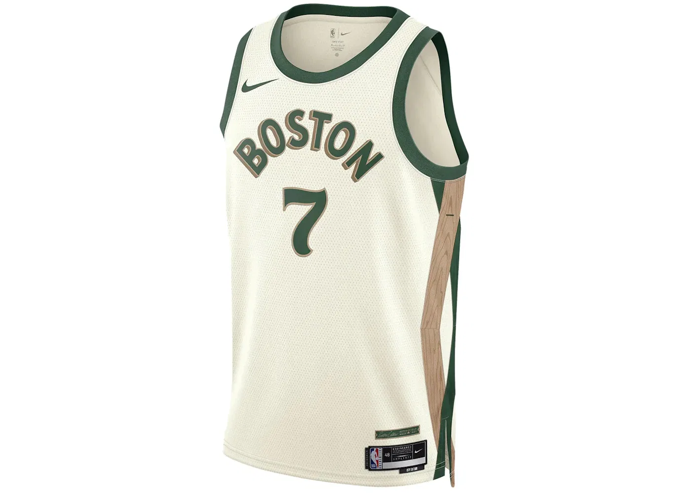 Мужская баскетбольная джерси Nike Jaylen Brown NBA Boston Celtics, White/Green