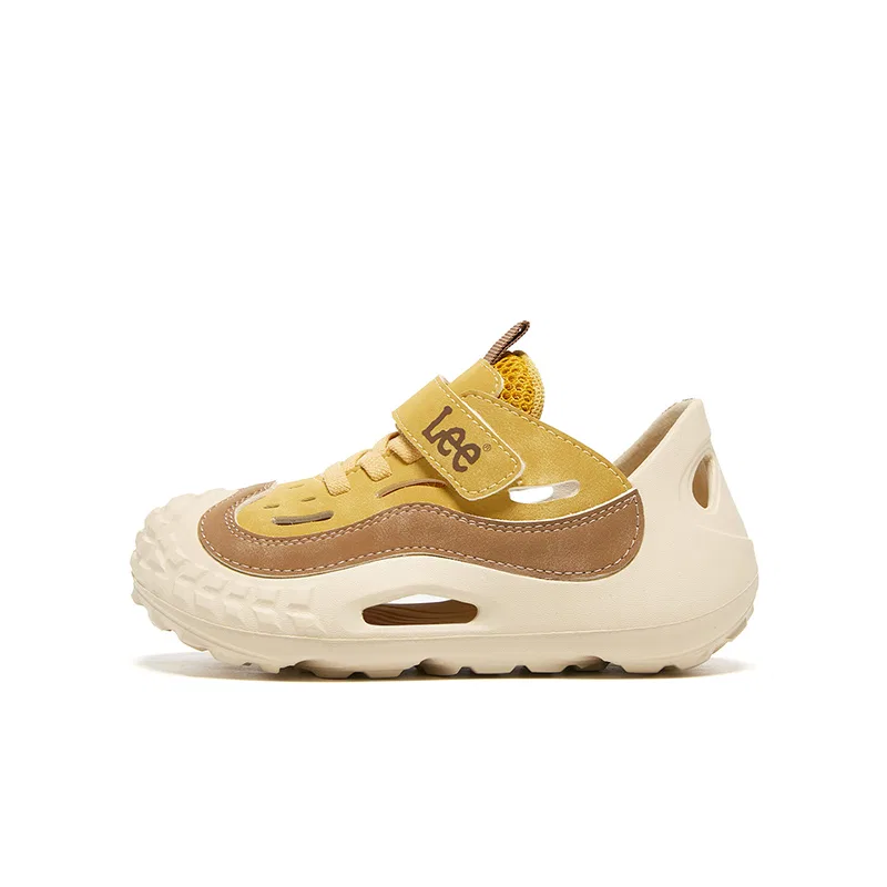 Детские сандалии из экокожи с открытым носком Lee, Yellow Brown