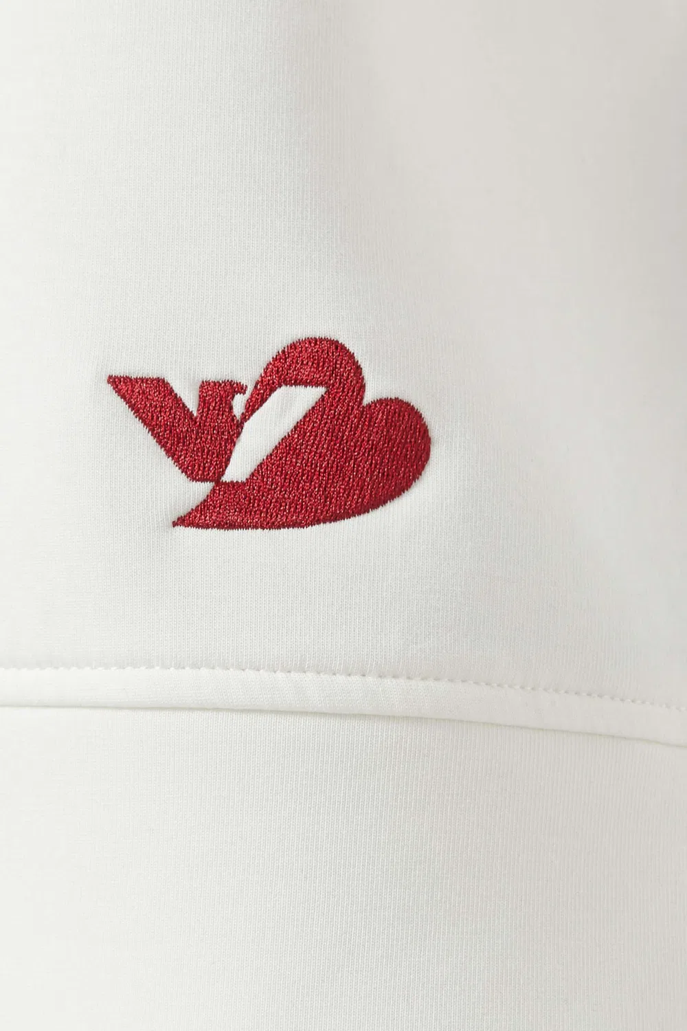 Свитшот с принтом Heart Eagle Logo Emporio Armani, белый — фото 4