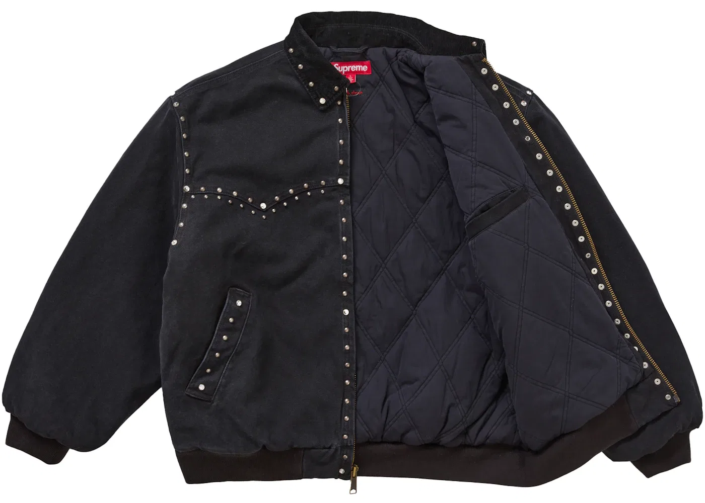 Мужская куртка с принтом Supreme b.b. Simon Studded Work Jacket Black, Black — фото 3