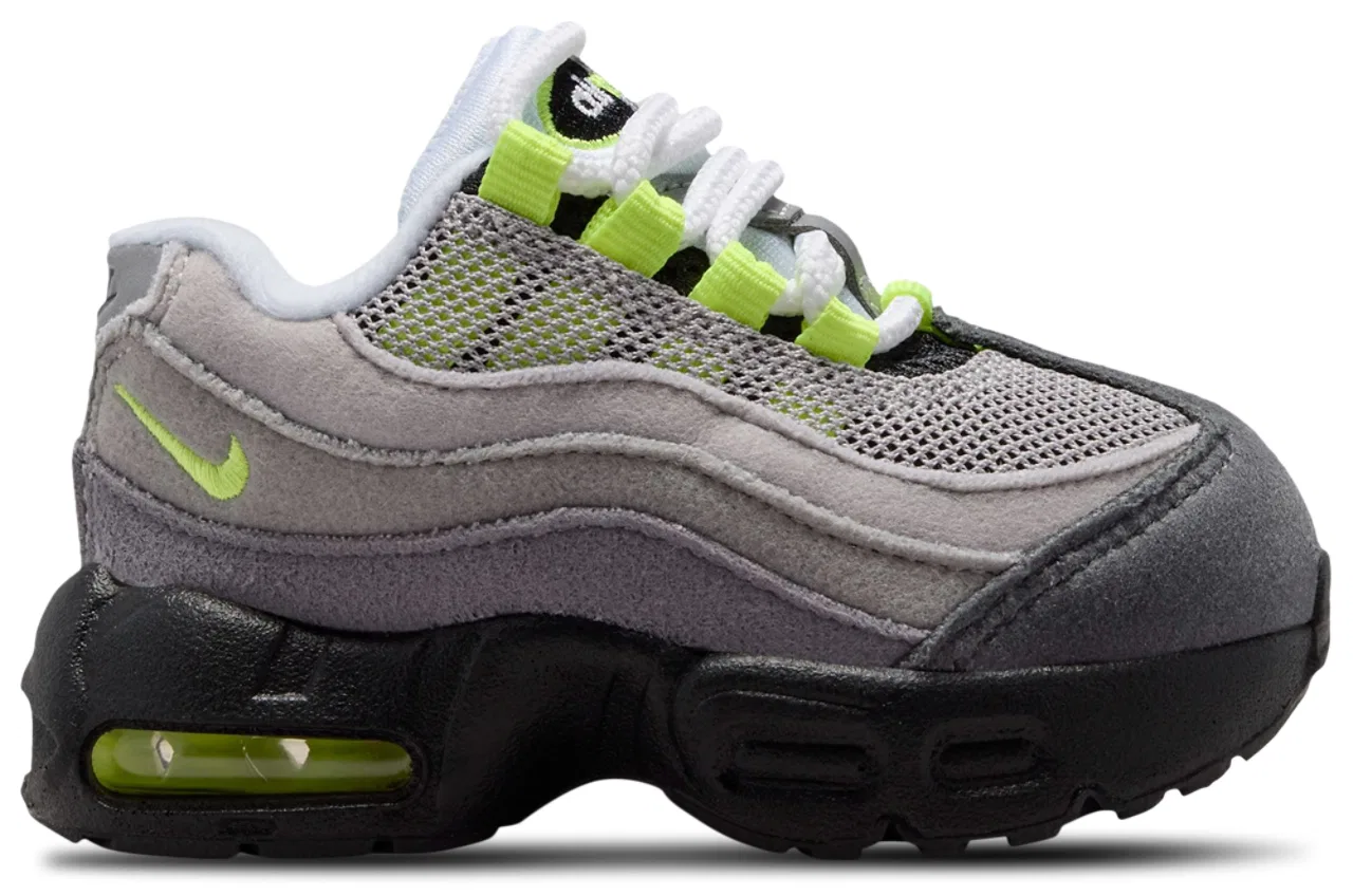 Кроссовки для мальчиков Air Max 95 Nike, цвет Anthracite/Black/Neon Yellow