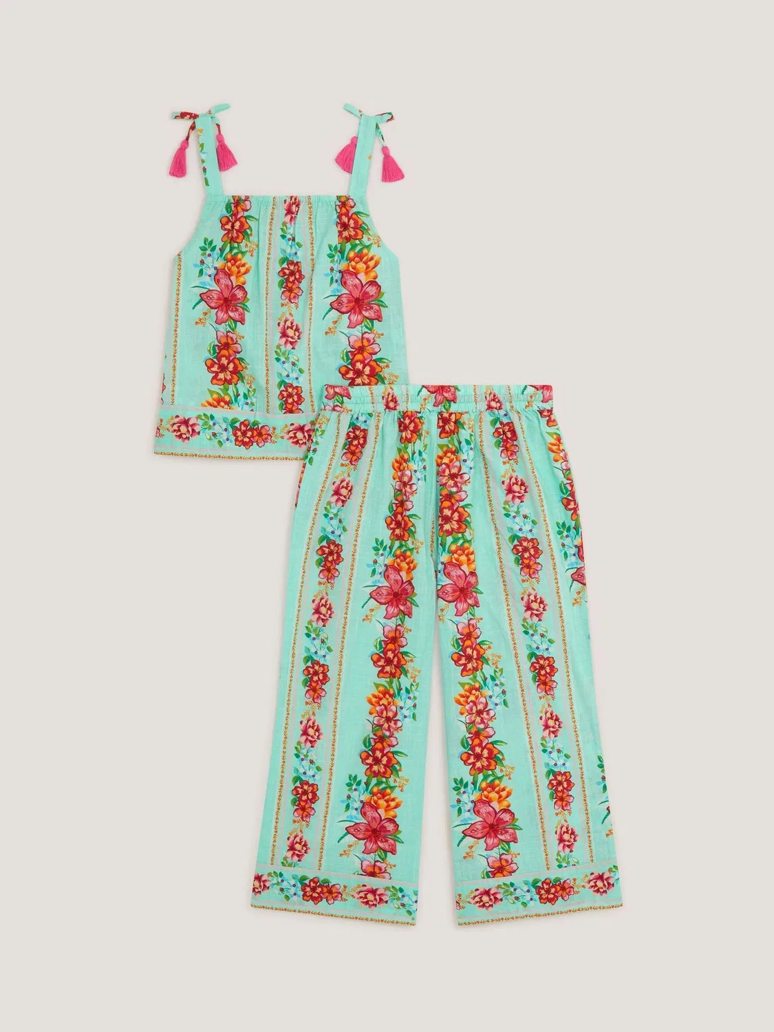 Комплект из топа и брюк Monsoon Green Vintage Floral — фото 4