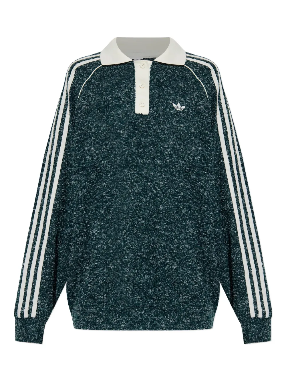 

Свитер с воротником поло Adidas, зеленый