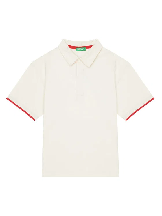 Поло relaxed fit United Colors Of Benetton, бежевый