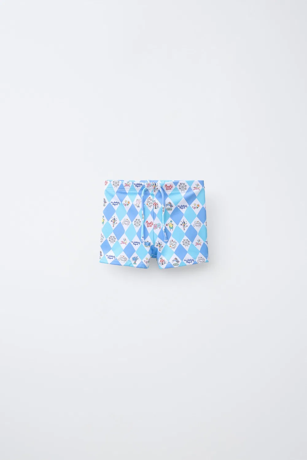 2-6 лет / Плавки-боксеры с цирковым принтом ZARA, Blue/White