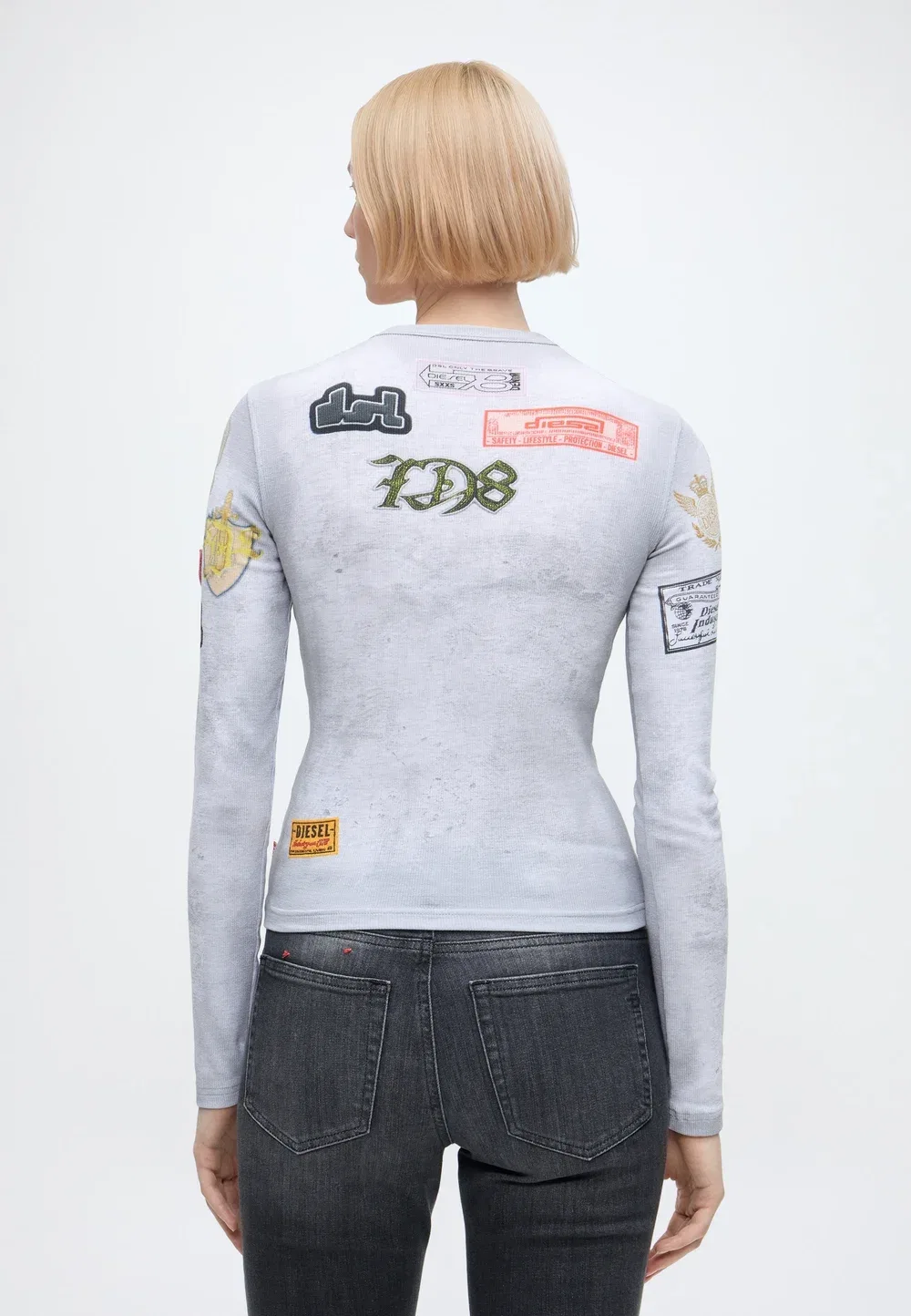 T-Ele-Longsleeve - футболка с длинными рукавами Diesel, 100A — фото 3