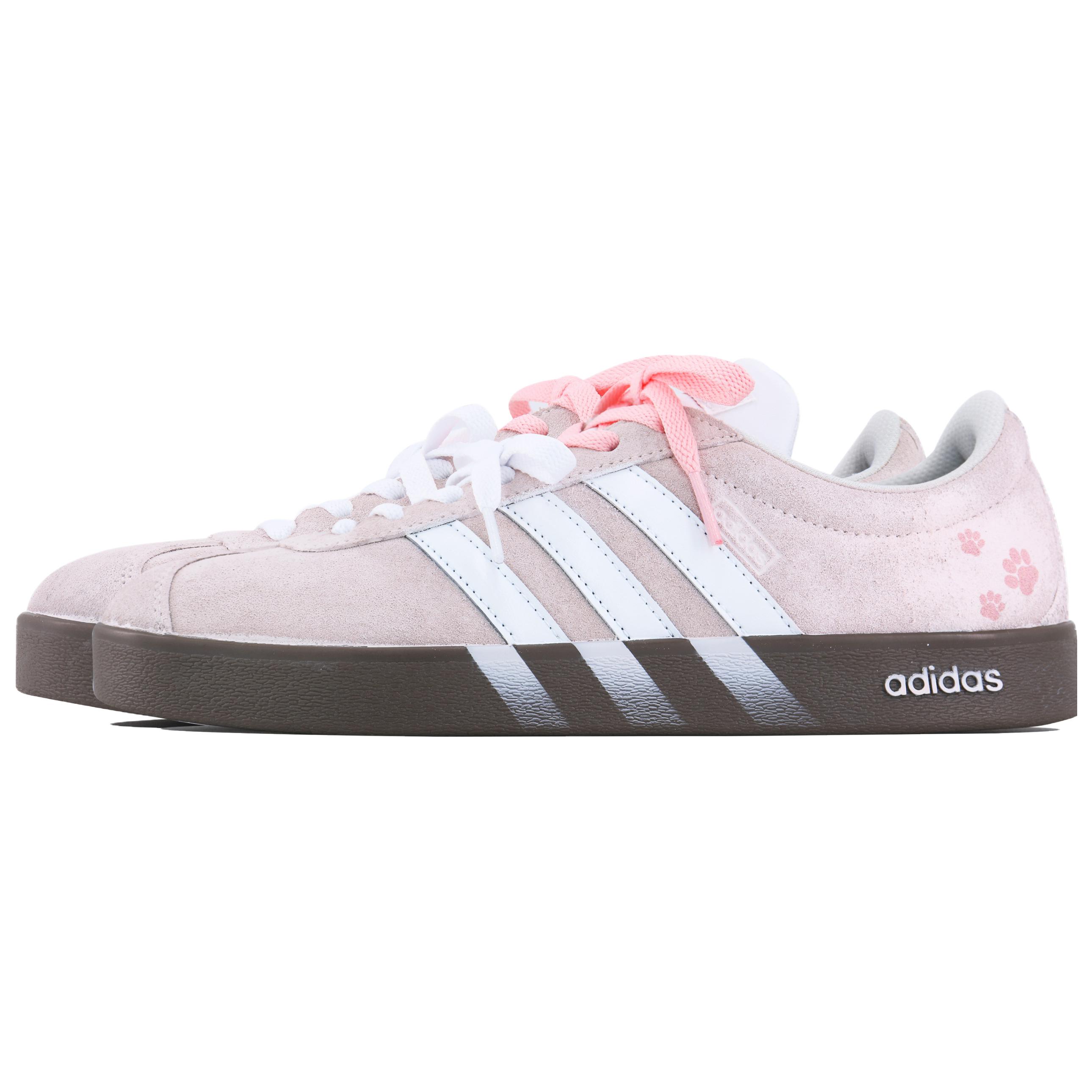 Adidas VL COURT 2.0 Lifestyle Кожаные кроссовки с амортизацией, износостойкие низкие скейтерские Unisex Pink — фото 4