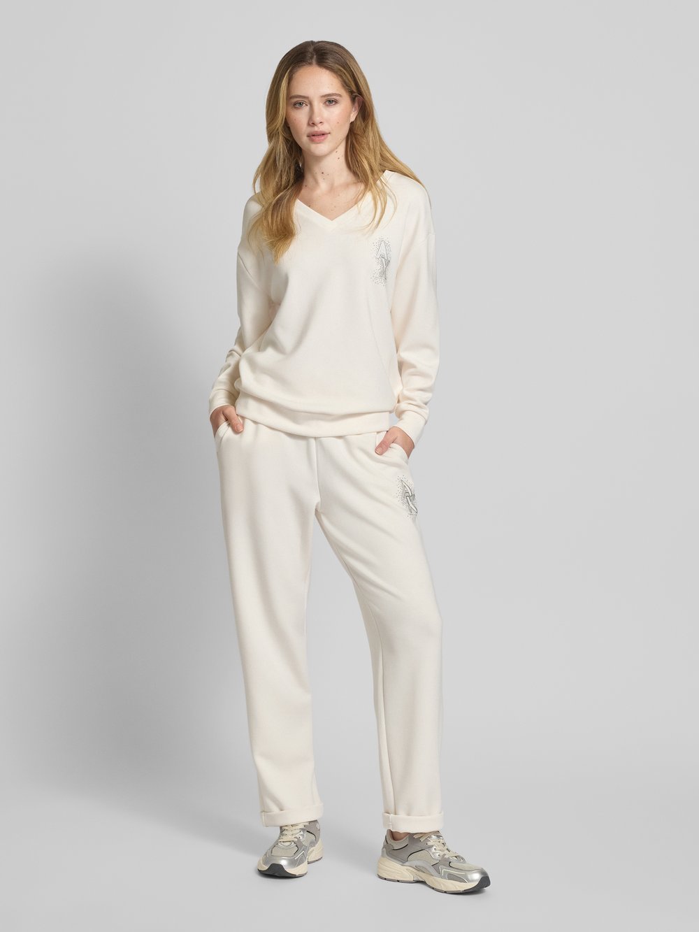 

Спортивные штаны с этикеткой ARMANI EXCHANGE, кремовый
