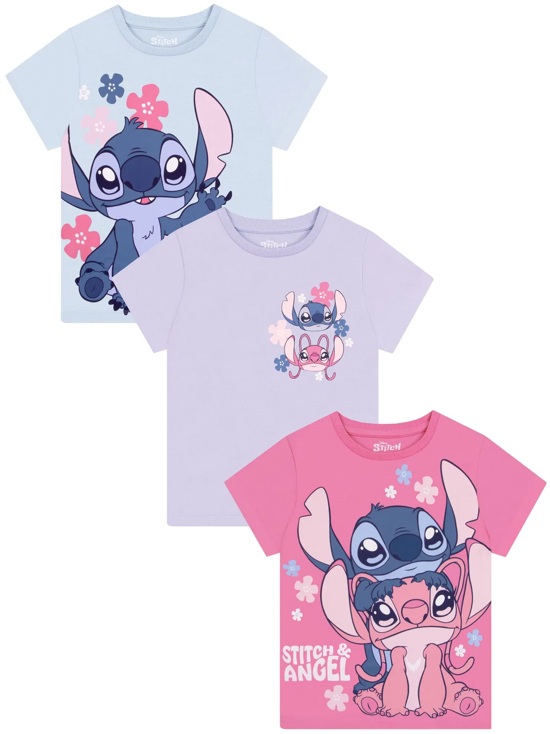 Футболка детская Lilo & Stitch, 3 шт. Character, голубой