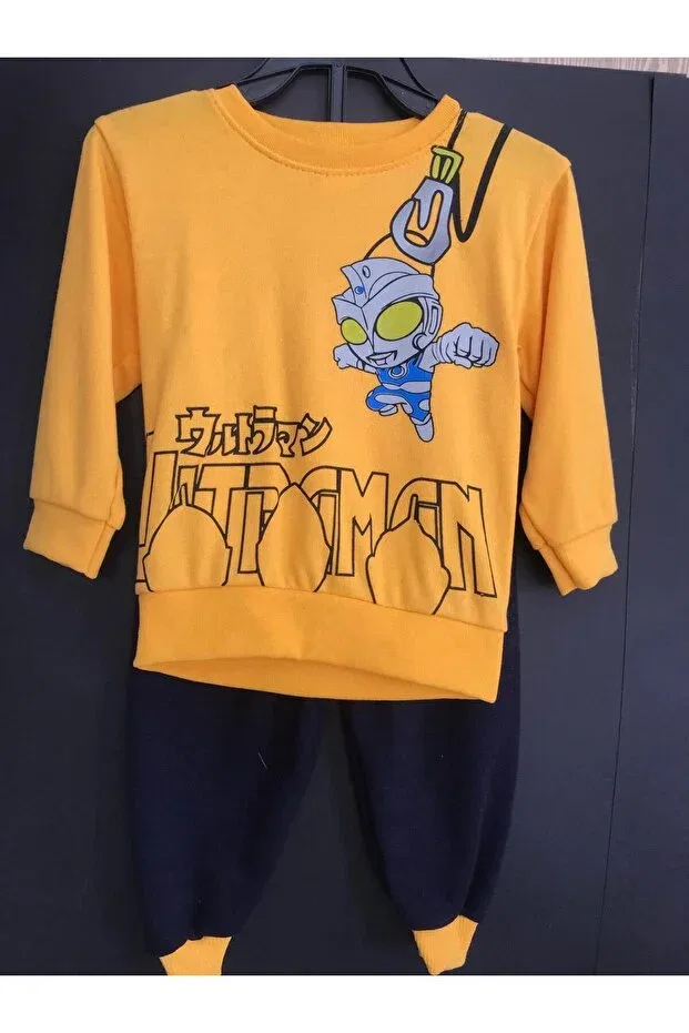 Детский спортивный костюм в полоску Gülüce Butik, Yellow Navy Blue