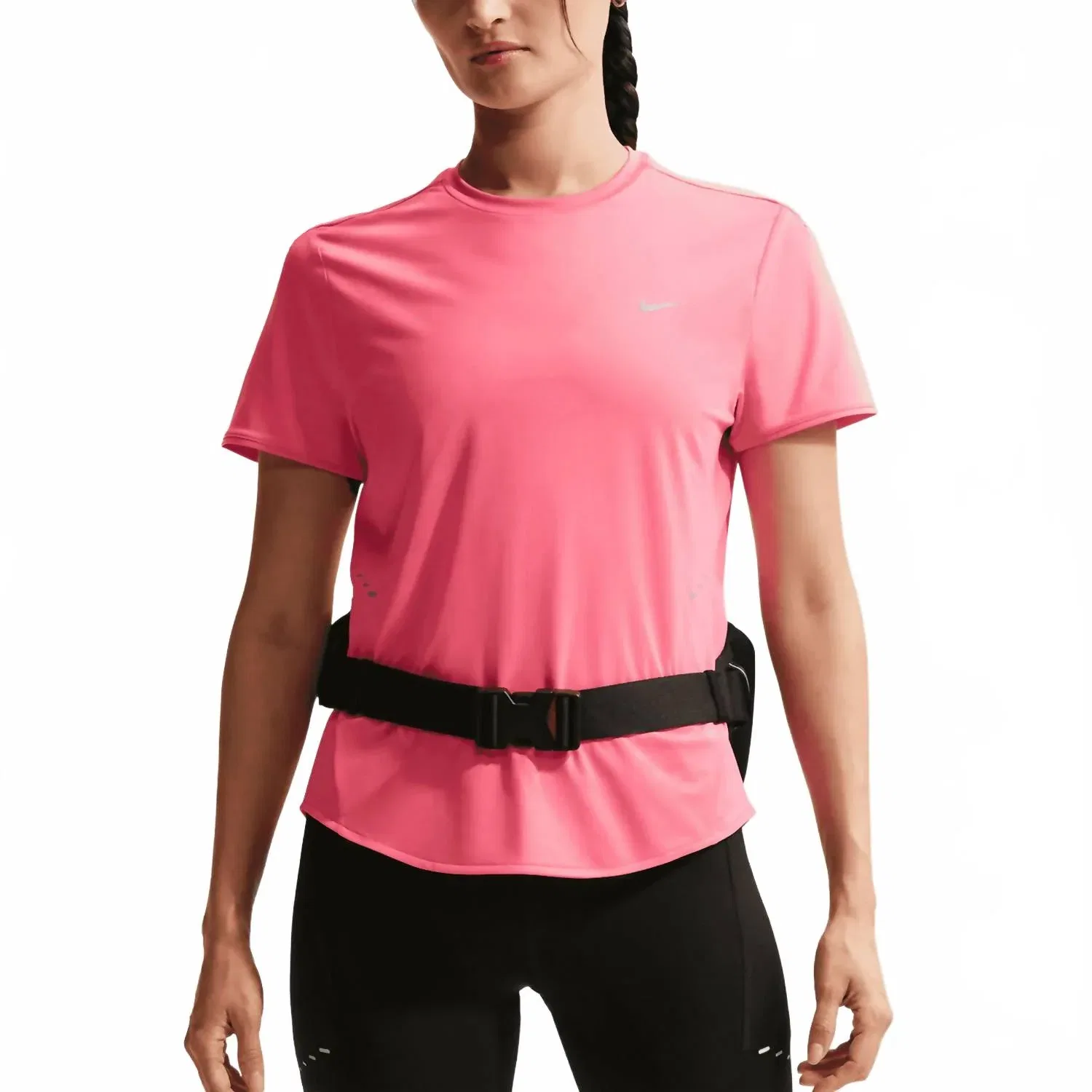 Женская футболка с коротким рукавом и сетчатой вставкой на спине Swift T-Shirt Nike, Sea Coral/Reflective Silv