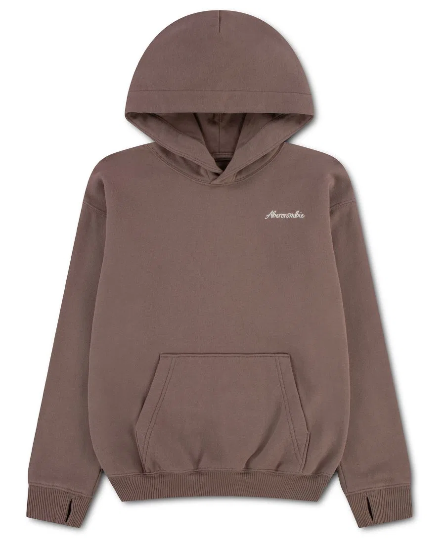 Детский худи с капюшоном с длинным рукавом Saddle Up abercrombie kids, Deep Taupe