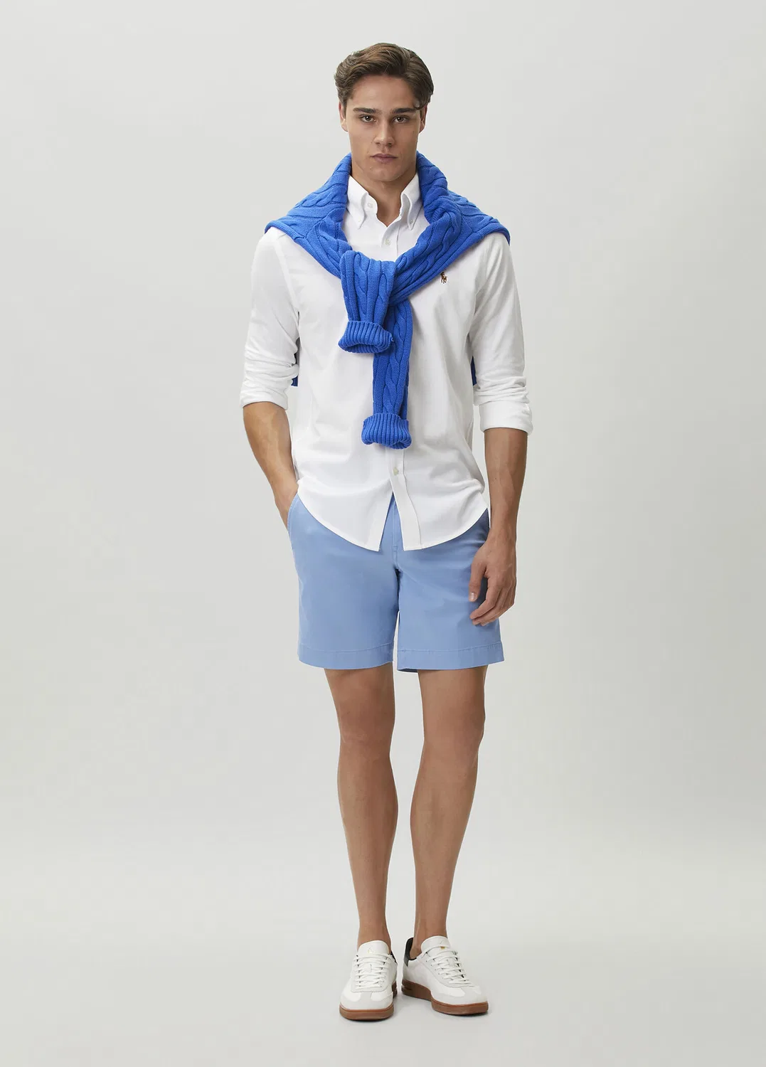 Оксфордская рубашка Mesh Regular Fit Polo Ralph Lauren, white — фото 2