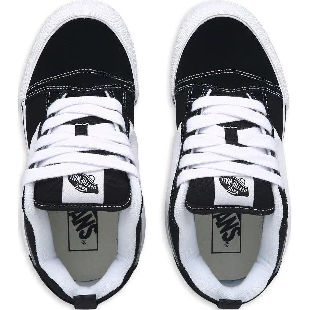 Детские скейтбордистские кроссовки Vans, Black/True White — фото 4