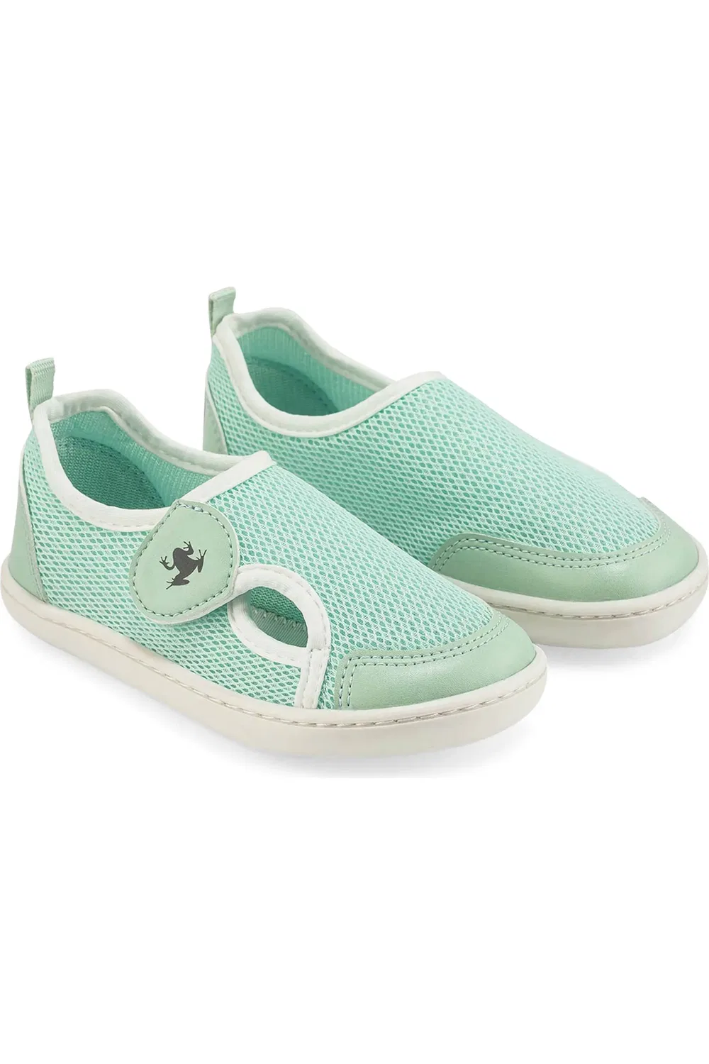 Кроссовки детские босоногие с широким носком Multi Mix Hopfrög Kids, Green Mix