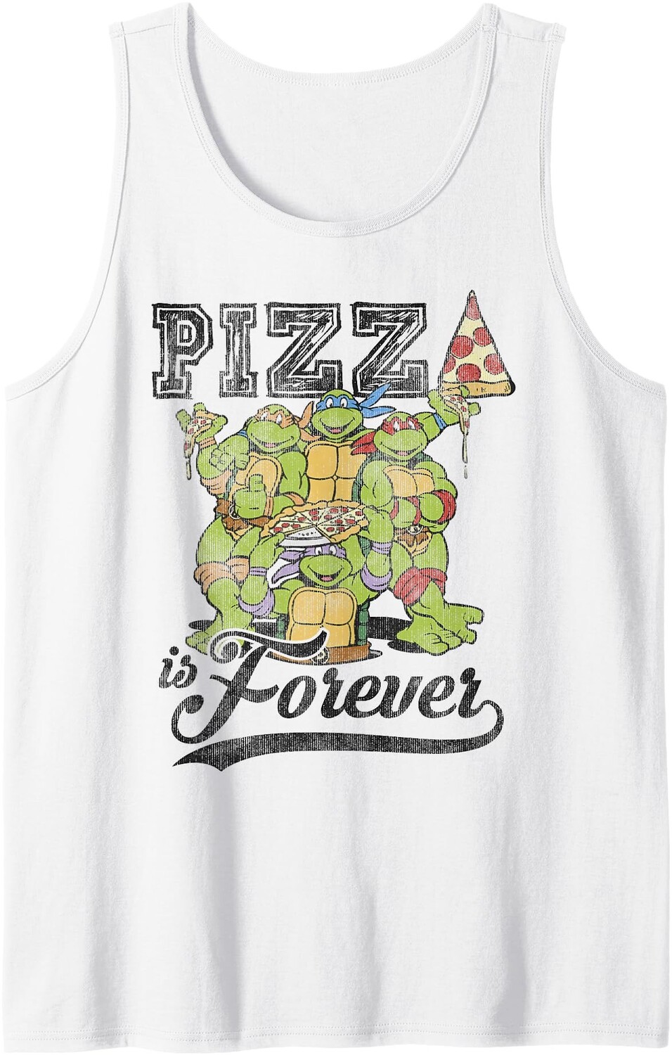 

Мужская майка Nickelodeon Teenage Mutant Ninja Turtles Pizza Forever, белый