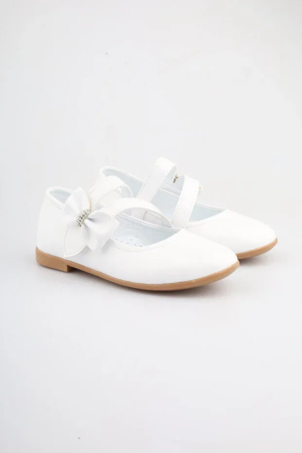 Детские туфли для девочек с бантом Babette Moon Glow, White