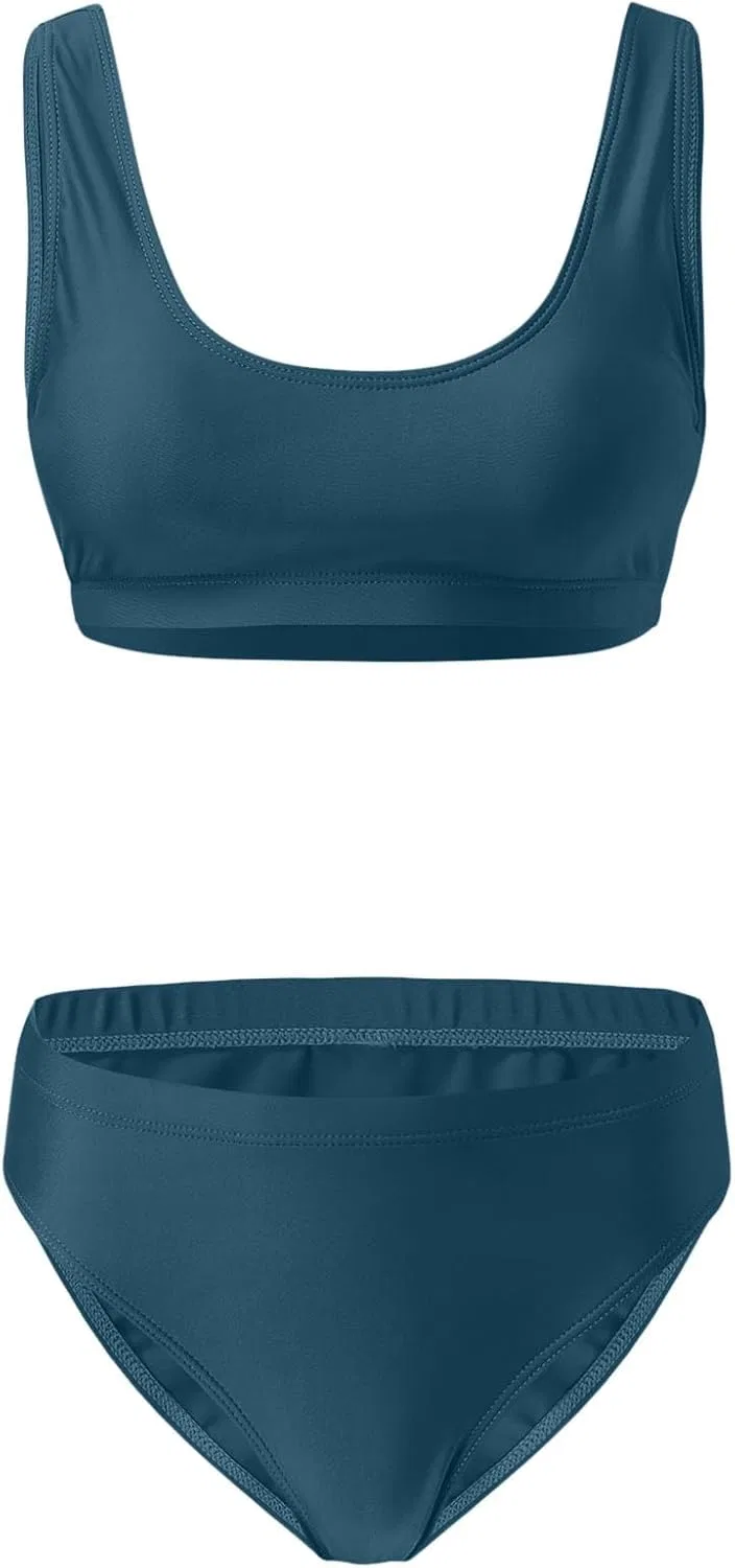 Женский бикини-комплект с утяжкой живота Solid, Dark Blue — фото 4