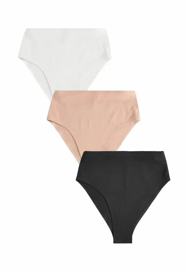 Комплект трусов, облегающий, High rise fit - stoma no vpl 3 pack, Next, черный