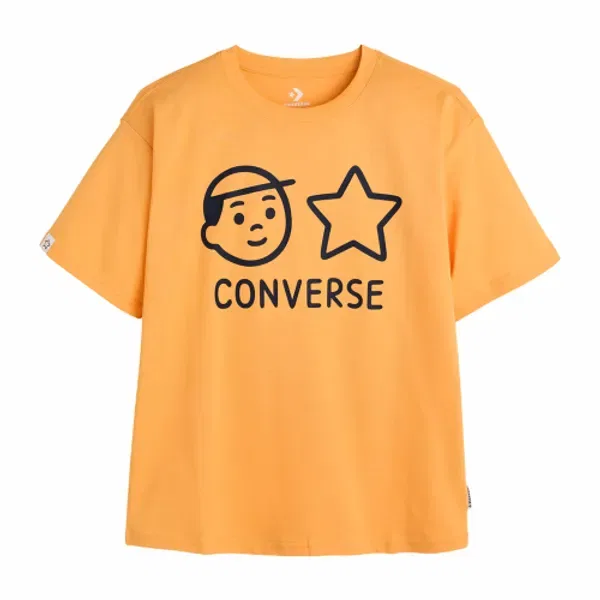 Футболка с принтом Converse x Noritake, желтая, Playkizpro