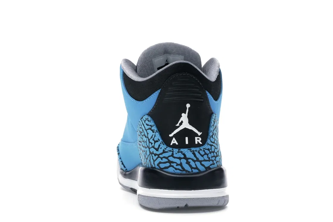 Детские кроссовки Lifestyle Jordan 3 Retro, Dark Powder Blue/Black-Wolf Grey-White — фото 4