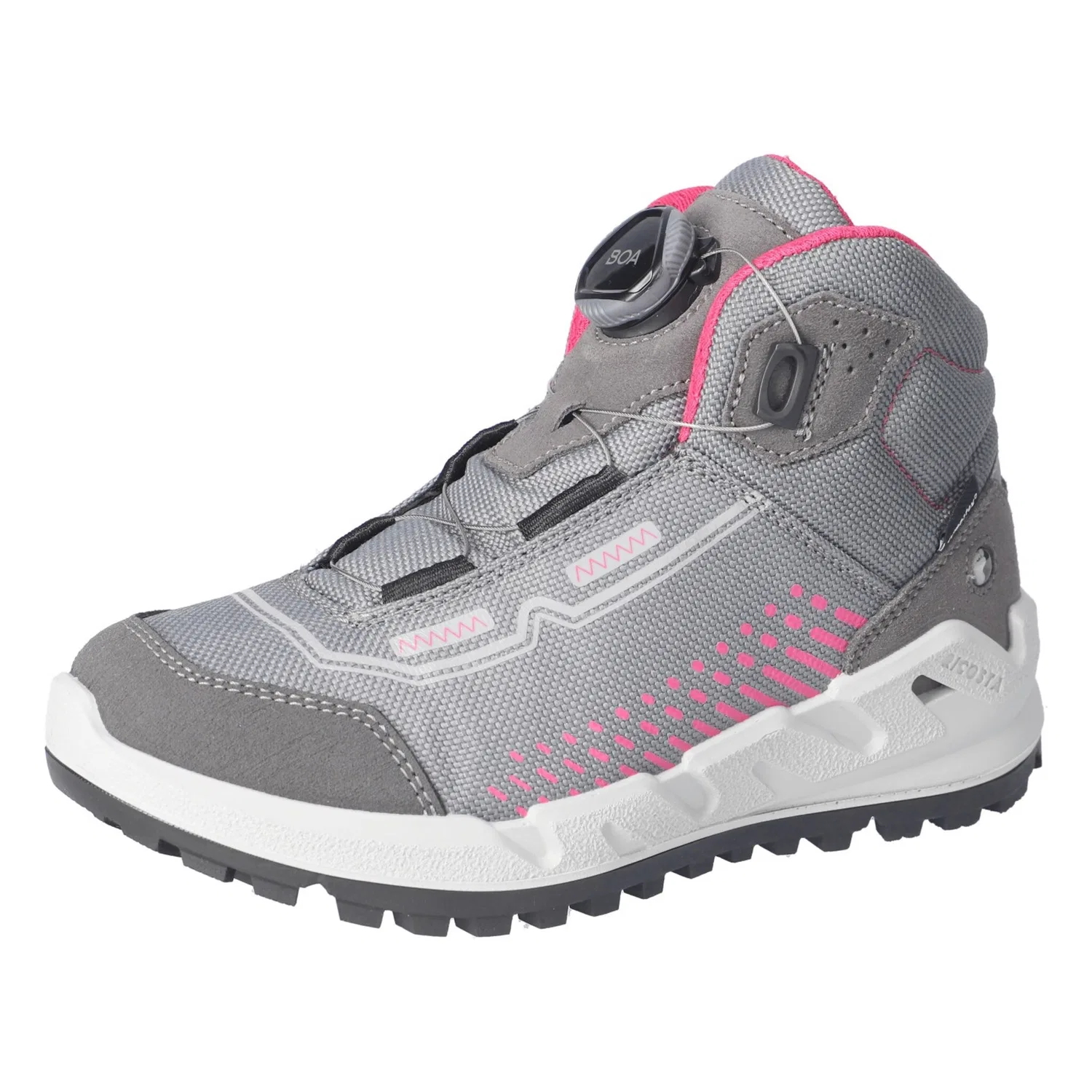 Детские кроссовки для активного отдыха с мембраной Sympatex Ricosta, Gray-Pink