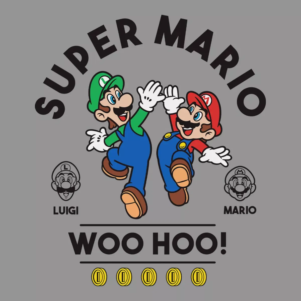 Детский свитшот для мальчиков с принтом Woo Hoo Brothers Nintendo, Athletic Heather — фото 2