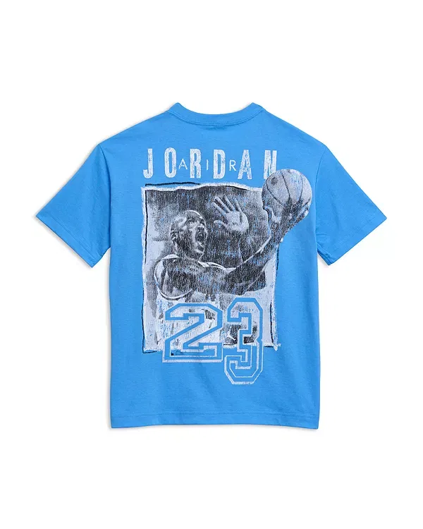 Детская футболка для мальчиков с принтом Layup Tee Jordan, University Blue — фото 2