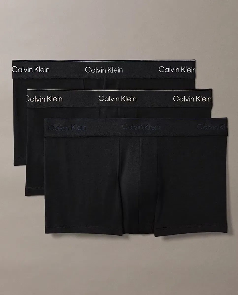 Мужские боксеры с низкой посадкой 3-шт набор Icon Cotton Stretch Calvin Klein, Negro