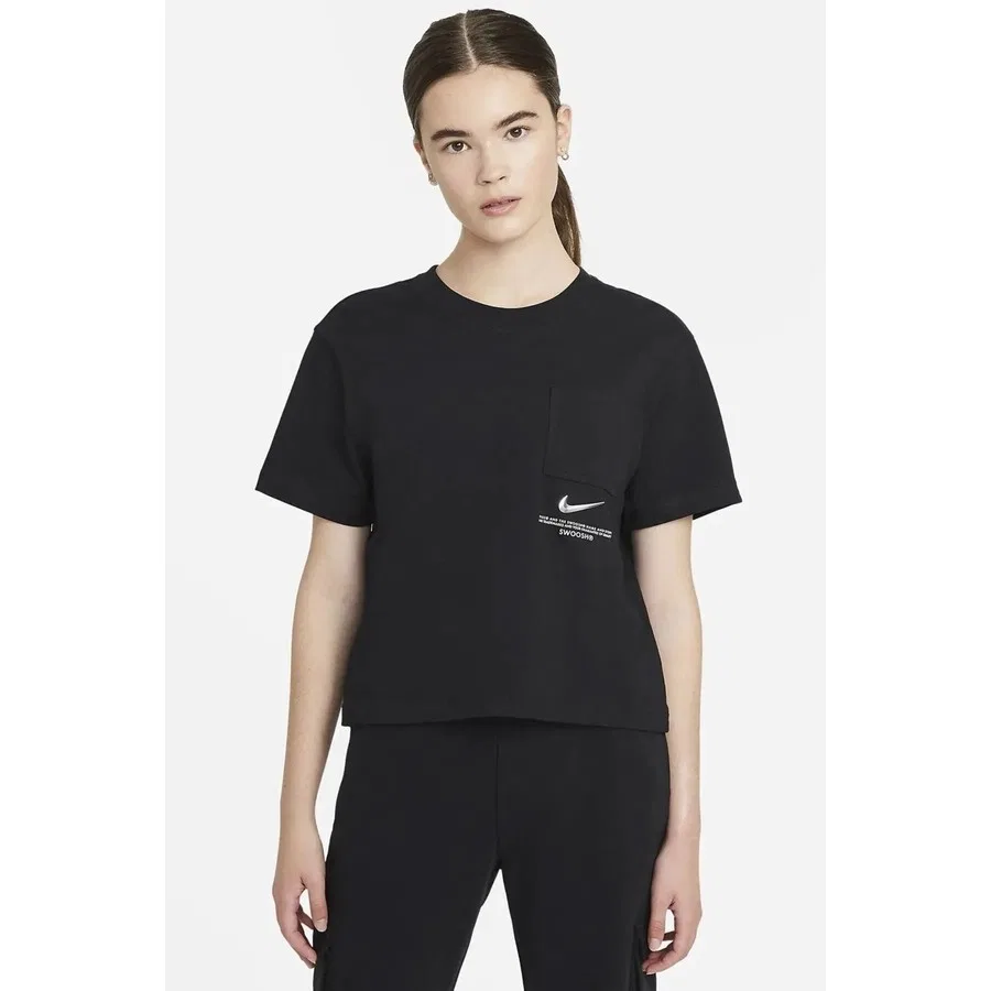 Футболка с длинным рукавом Sportswear Swoosh Nike, Черный
