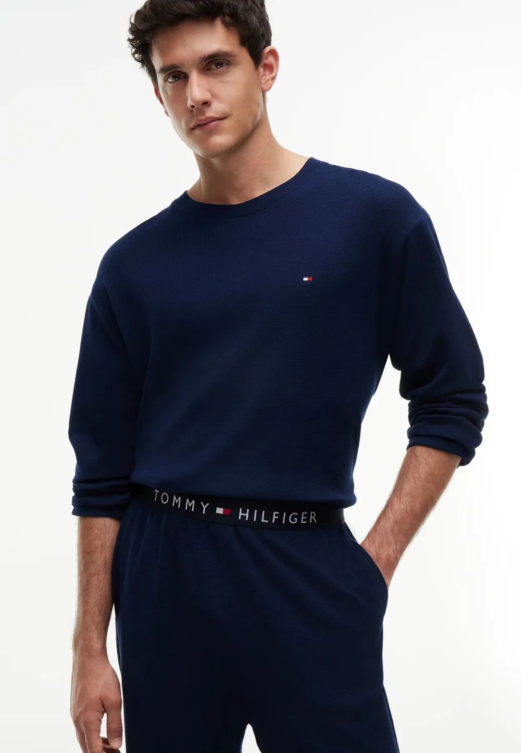 Оригинальный комплект для сна - пижама Tommy Hilfiger, Carbon Navy — фото 3