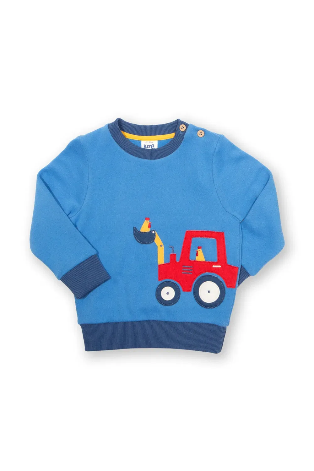 Детский свитшот с принтом Farmer Cluck Cluck Kite, Blue