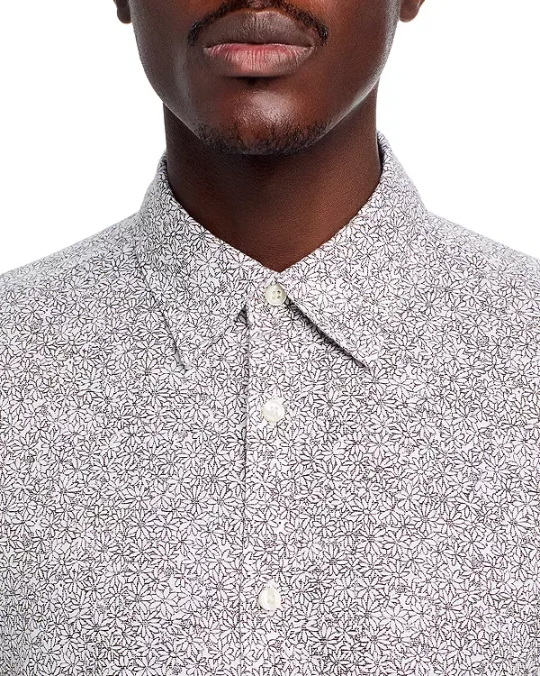 Мужская рубашка с коротким рукавом Roan Slim Fit Boss, темно-коричневый — фото 4