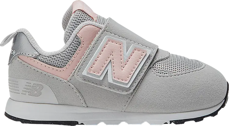 

Кроссовки New Balance 574 New-B Hook & Loop Toddler 'Rain Cloud Pink Haze', серый